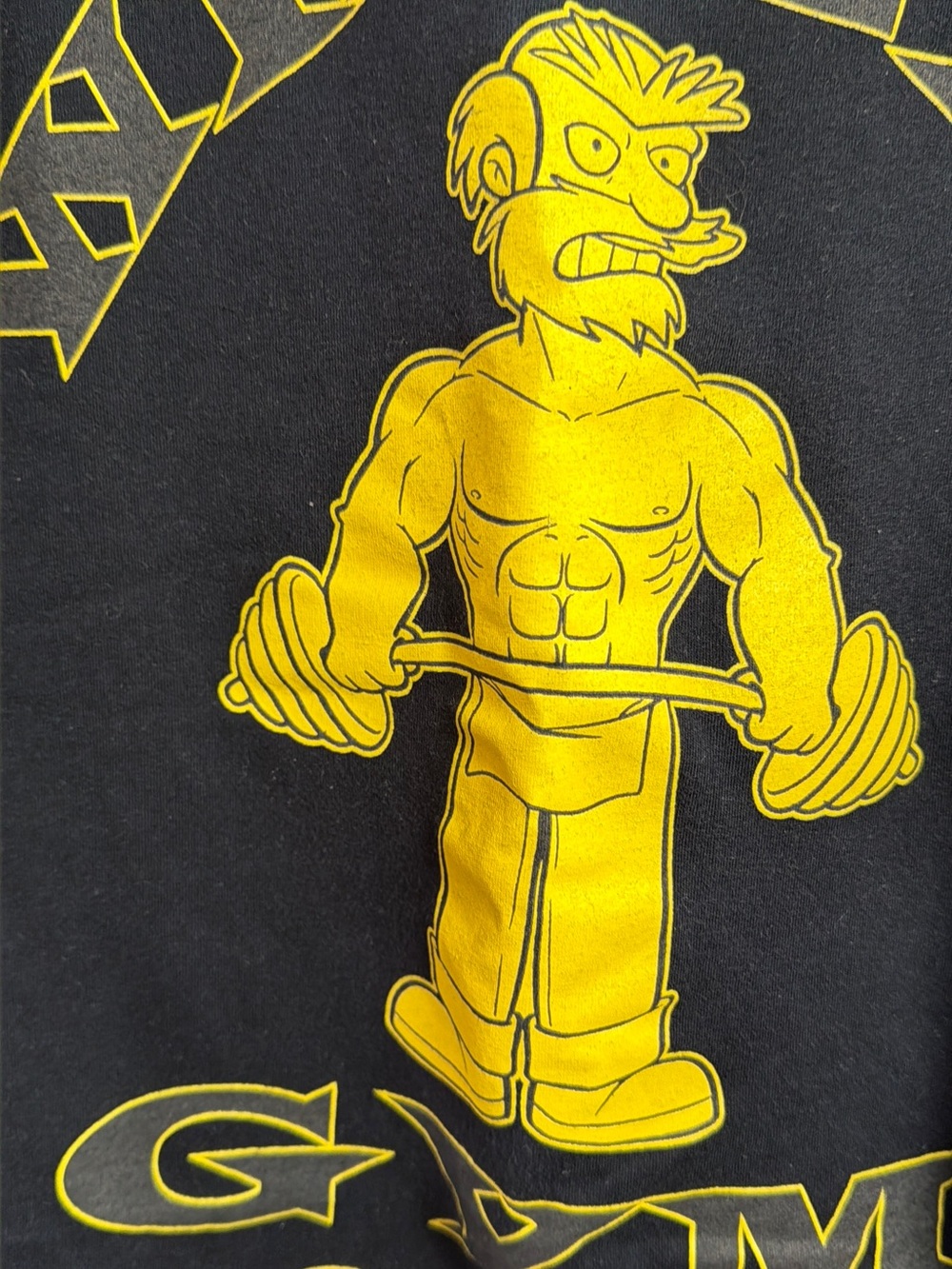 Groundskeeper Willie’s Gym Springfield Graphic T-Shirt Men’s 2XL Black - Picture 2 of 7